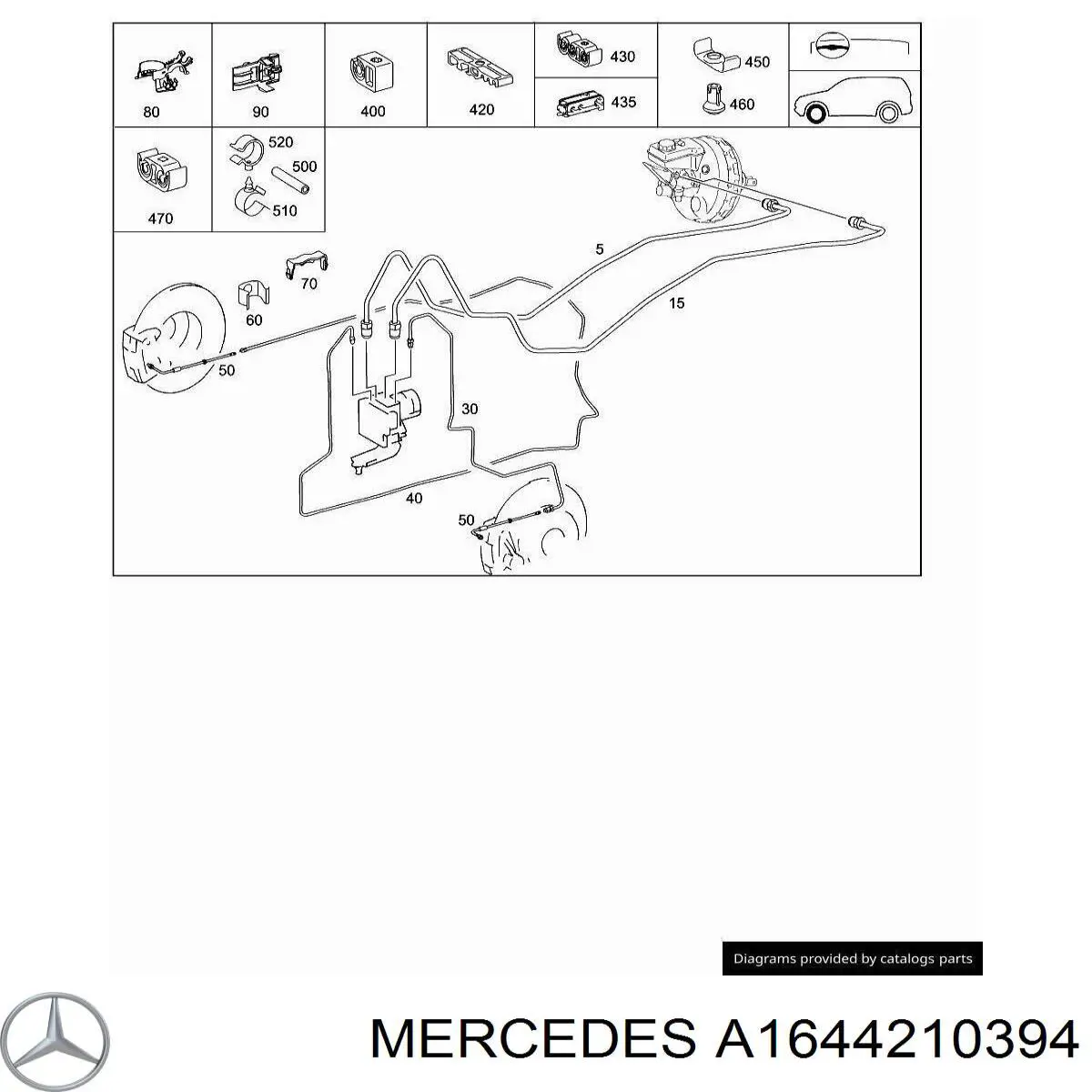 A1644210394 Mercedes Скоба гальмівної трубки