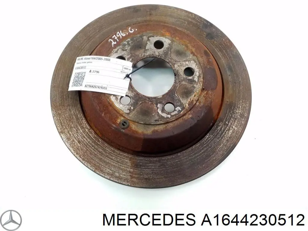 Купити A1644230512 Mercedes Диск заднього гальма