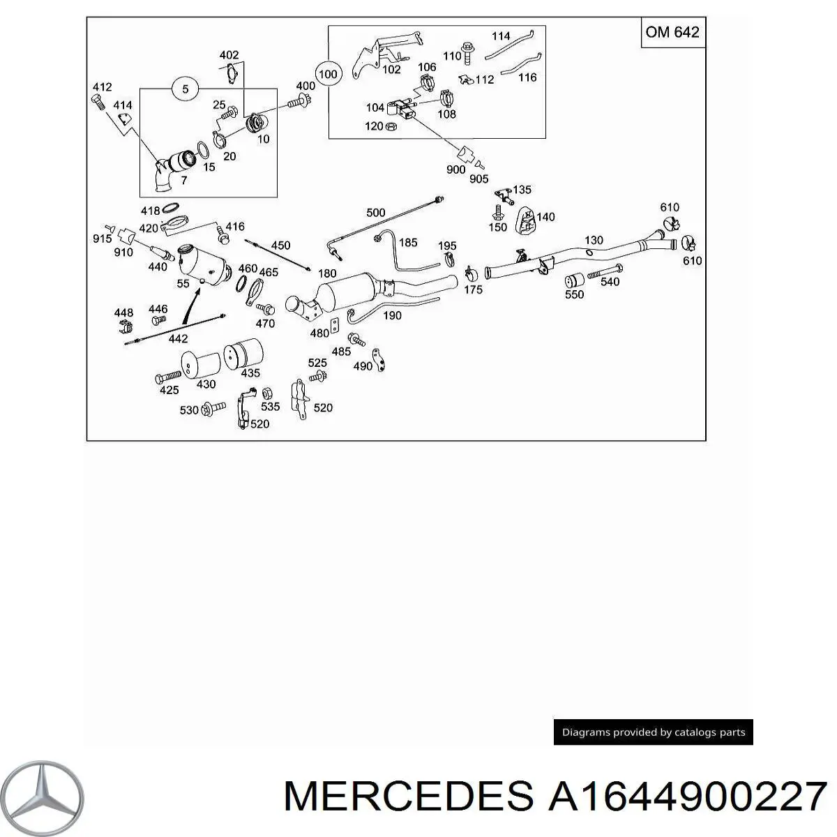 Насадка на глушник Mercedes A1644900227 ціна, від 24.91 USD