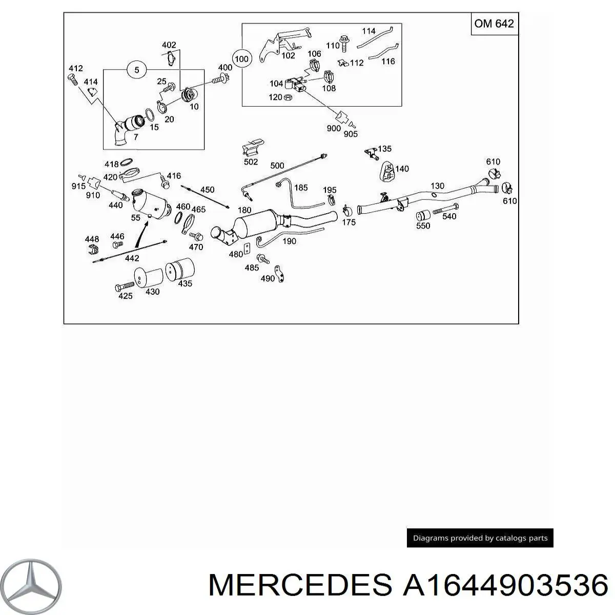 A1644903536 Mercedes Каталітичний нейтралізатор відпрацьованих газів