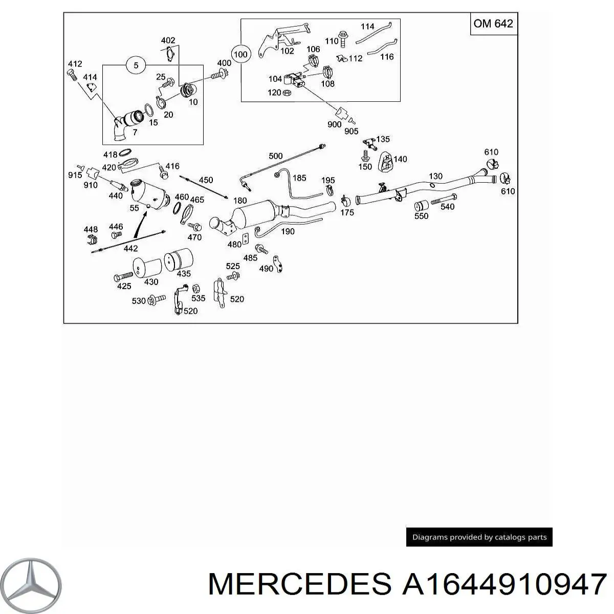  Mercedes A1644910947 ціна, від 38.01 USD