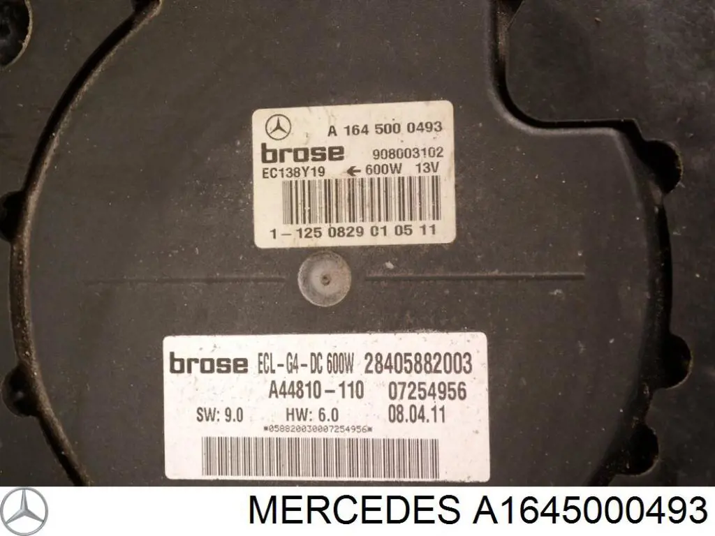 Купити A1645000493 Mercedes Дифузор радіатора охолодження, в зборі з двигуном і крильчаткою