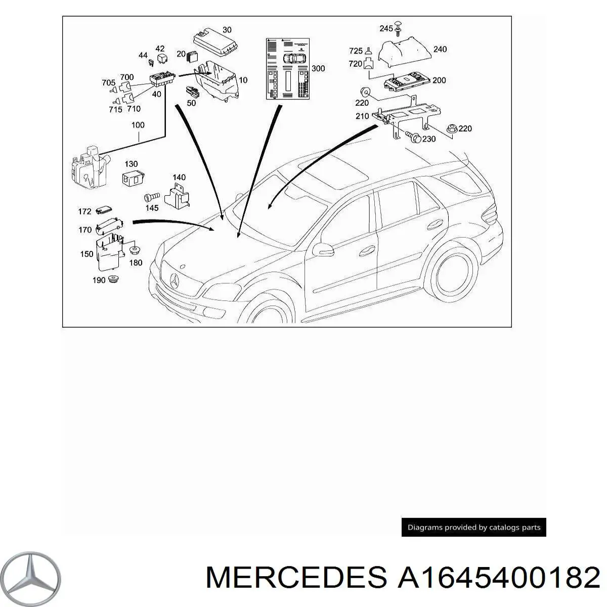 A1645400182 Mercedes Кришка блоку запобіжників