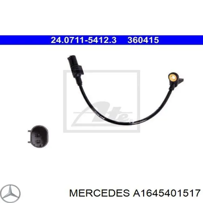 Датчик АБС (ABS) задній Mercedes A1645401517 ціна, від 12.60 USD