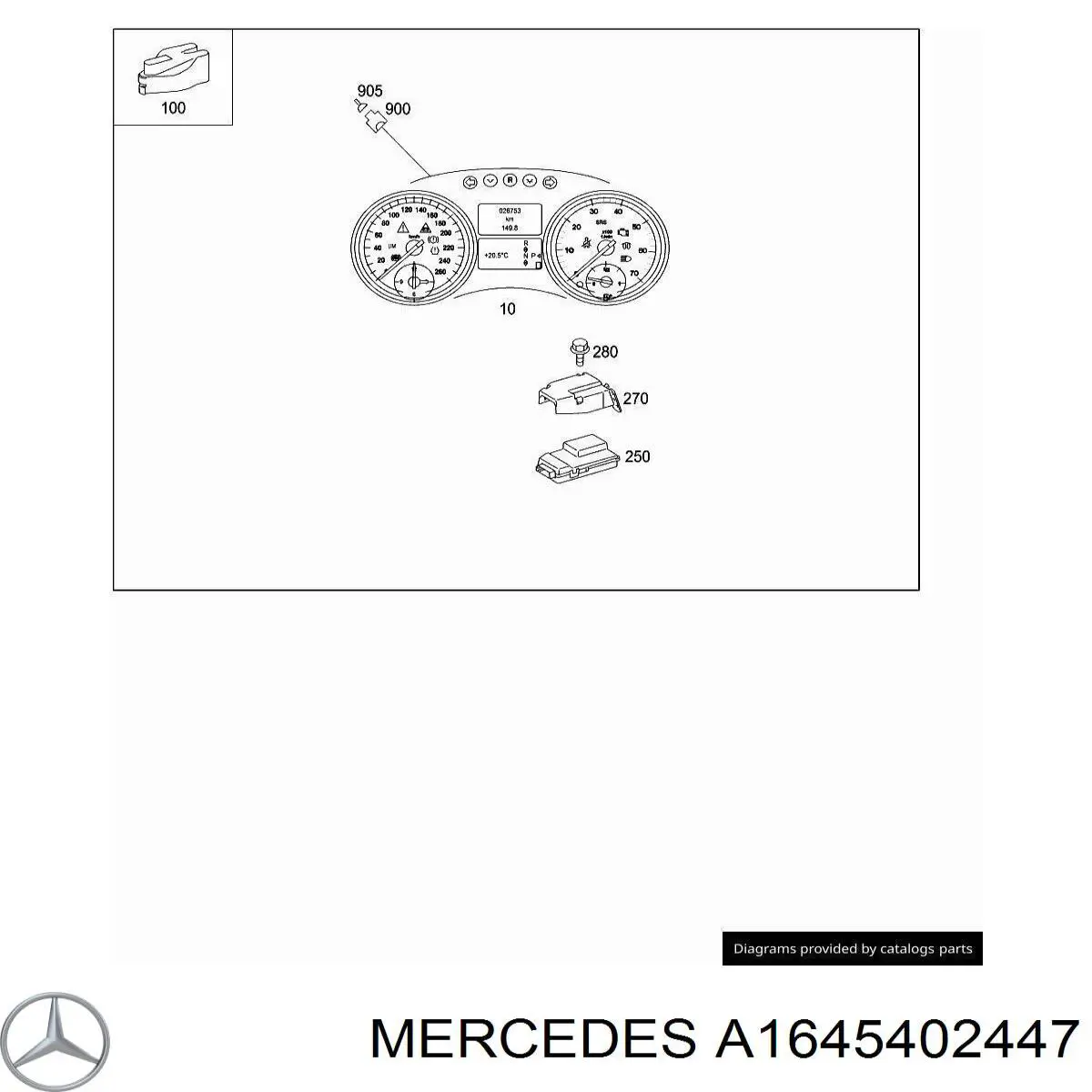 A1645404847 Mercedes Спідометр