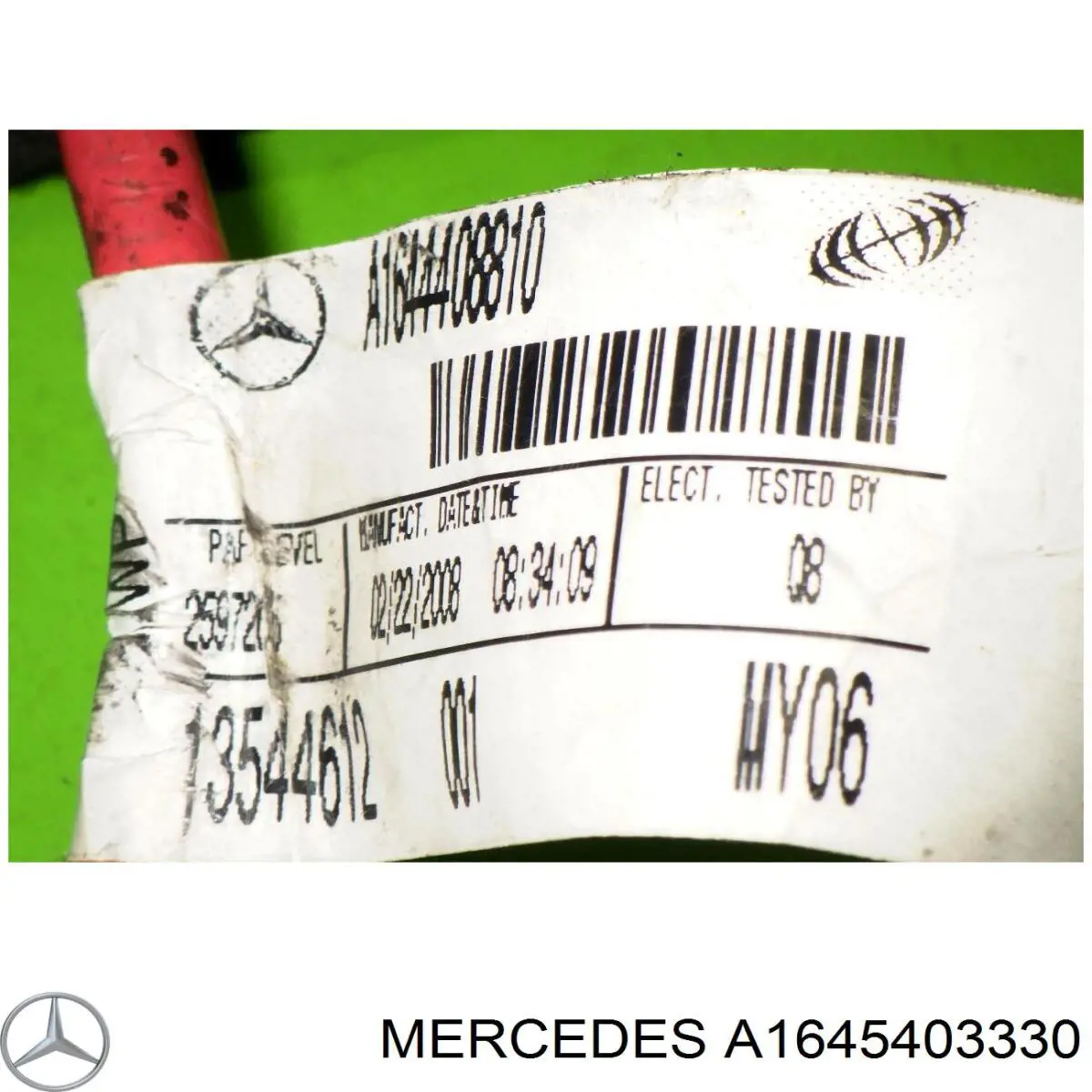 Кабель плюсової клеми акумулятора (АКБ) Mercedes A1645403330 ціна, від 48.37 USD