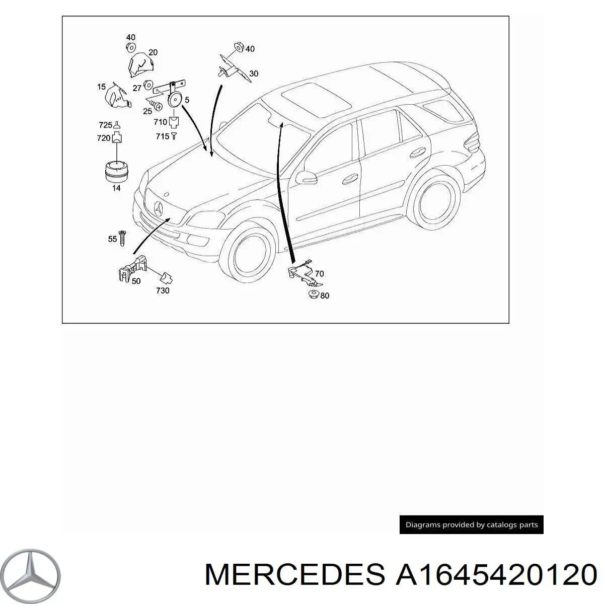  Mercedes A1645420120 ціна, від 10.13 USD