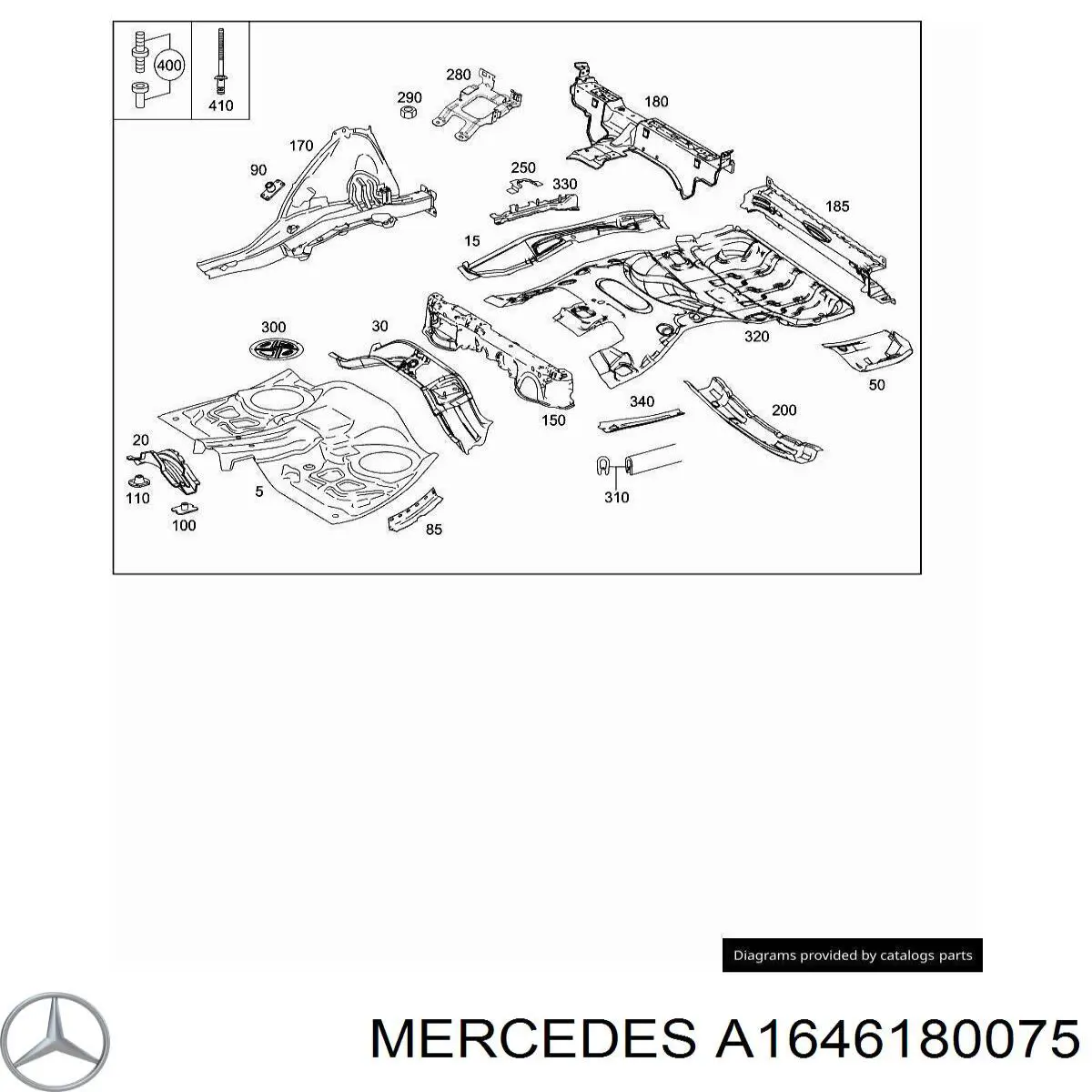 Ніша запасного колеса Mercedes A1646180075 ціна, від 180.49 USD