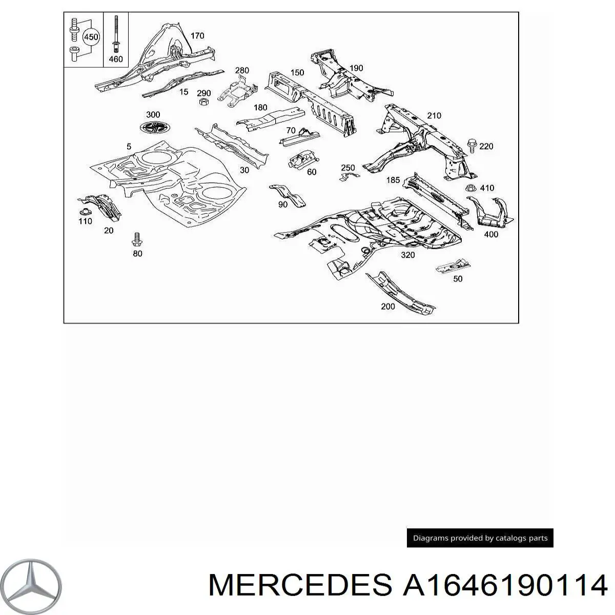  Mercedes A1646190114 ціна, від 15.01 USD