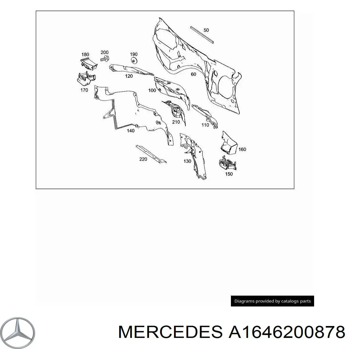  Mercedes A1646200878 ціна, від 11.22 USD