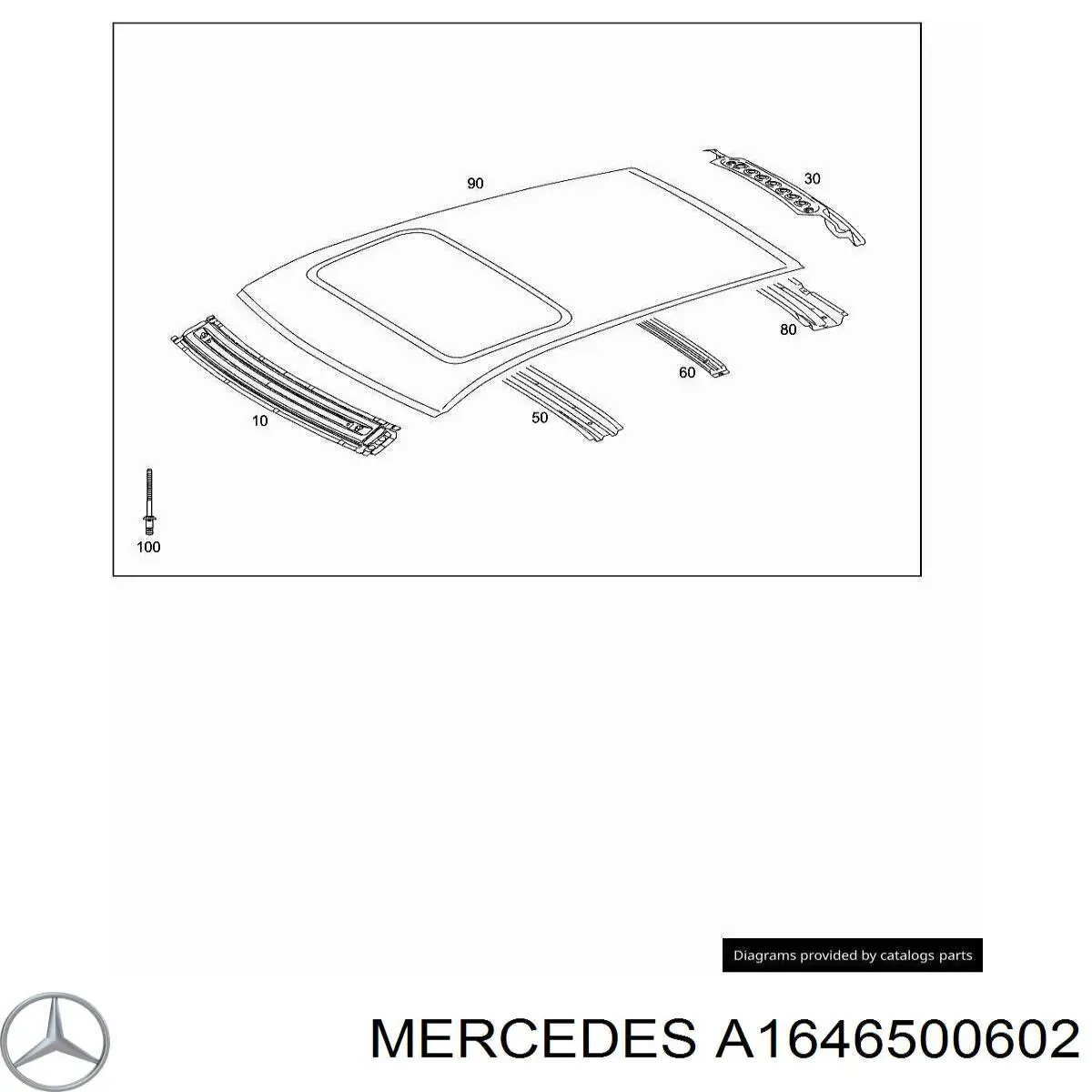 A1646500602 Mercedes дах