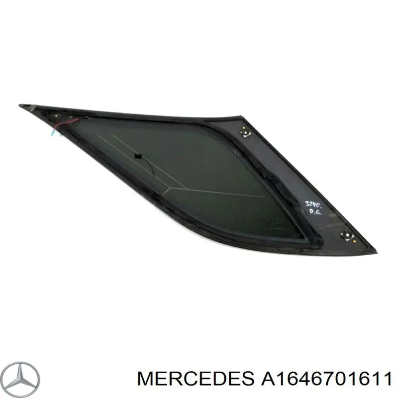 A1646701611 Mercedes Стукло багажника, праве