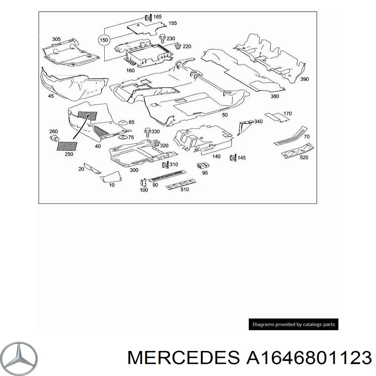 Купити A1646801123 Mercedes 