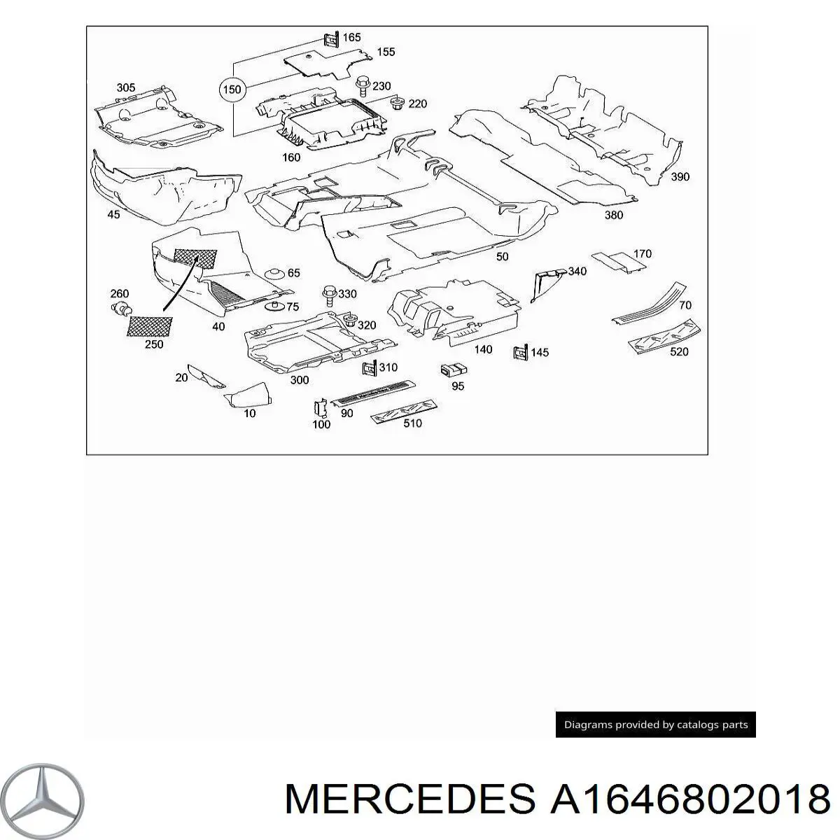  Mercedes A1646802018 ціна, від 10.14 USD