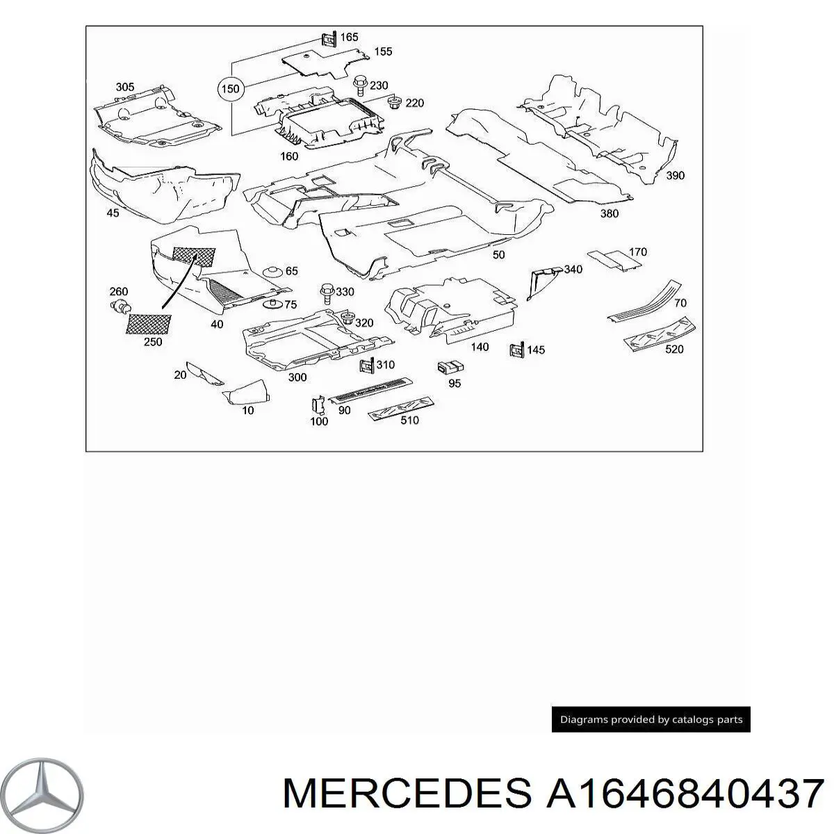  Mercedes A1646840437 ціна, від 2.64 USD