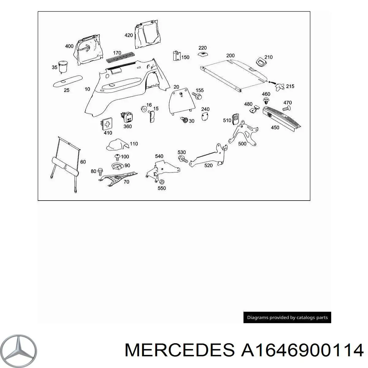 Купити A1646900114 Mercedes 