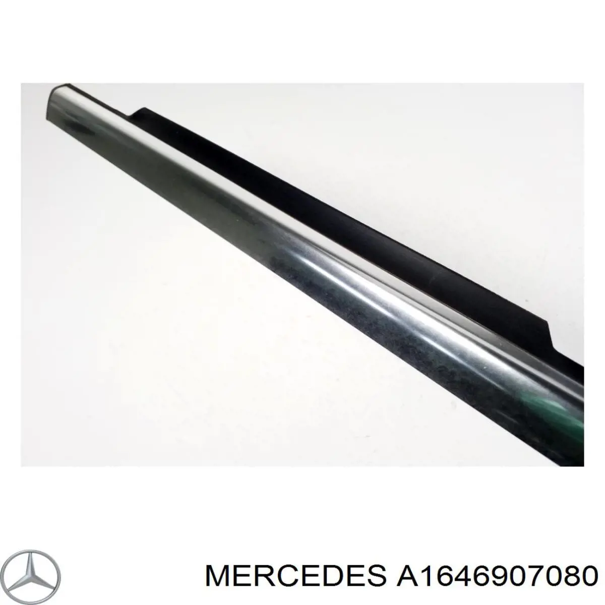 A1646907080 Mercedes Ущільнювач скла задніх дверей правих, зовнішній (планка)