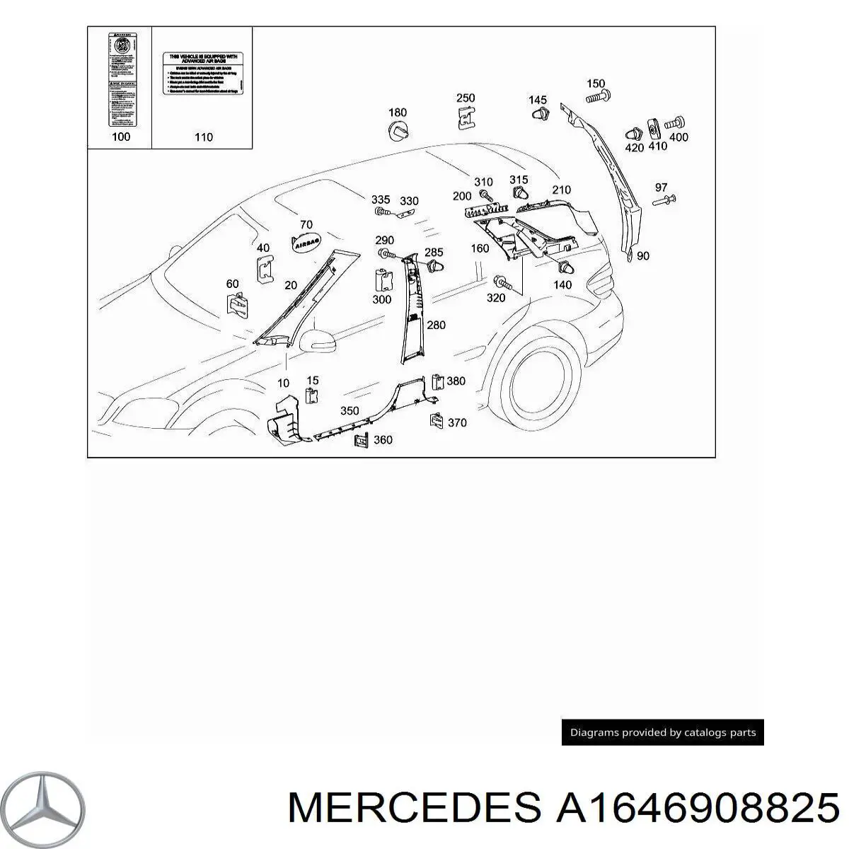  Mercedes A1646908825 ціна, від 6.33 USD