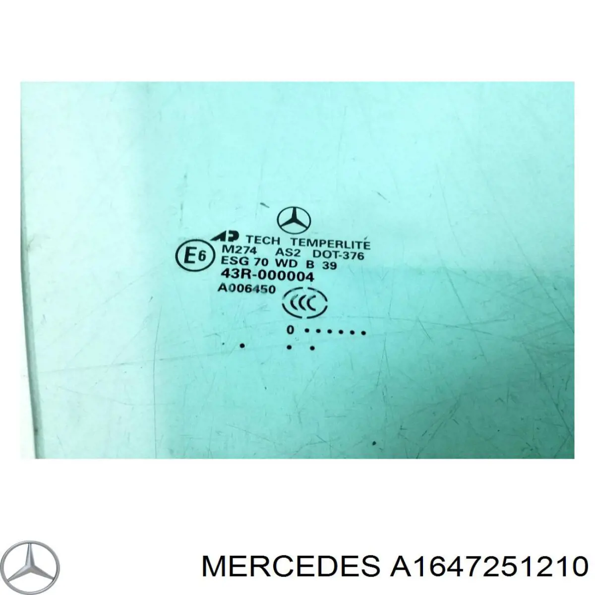 Скло передньої правої двері Mercedes A1647251210 ціна, від 46.28 USD