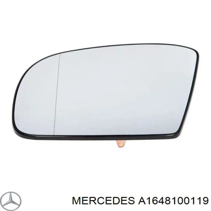 A1648100119 Mercedes дзеркальний елемент дзеркала заднього виду, лівого