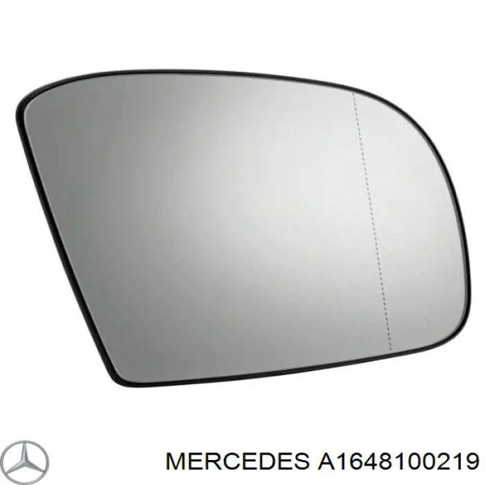 A1648100219 Mercedes дзеркальний елемент дзеркала заднього виду, правого
