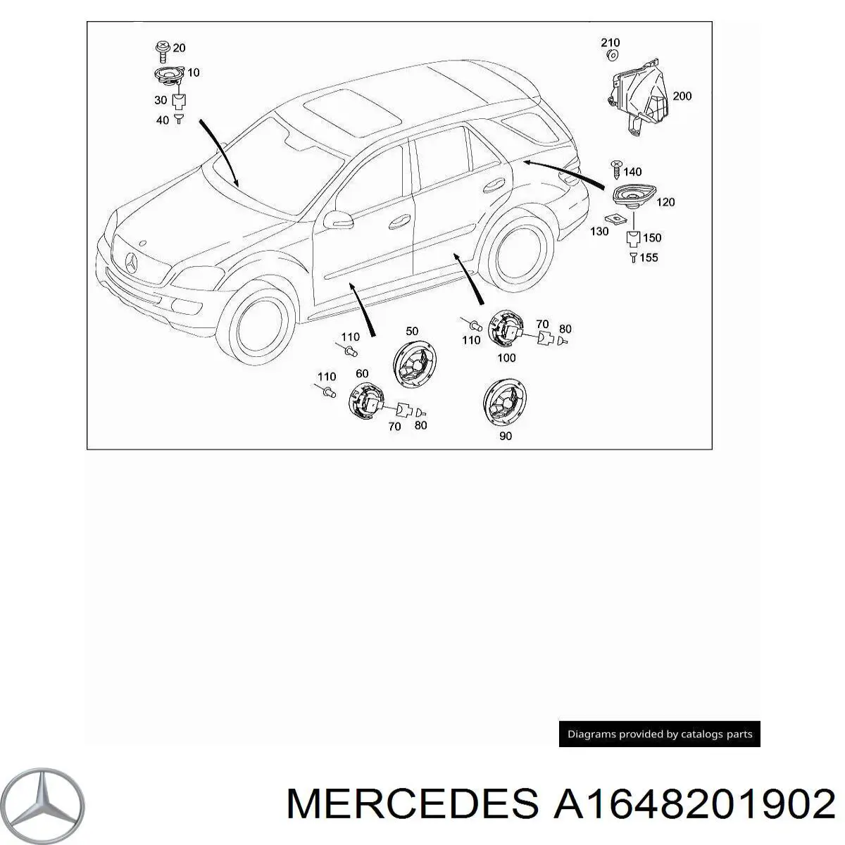  Mercedes A1648201902 ціна, від 6.33 USD