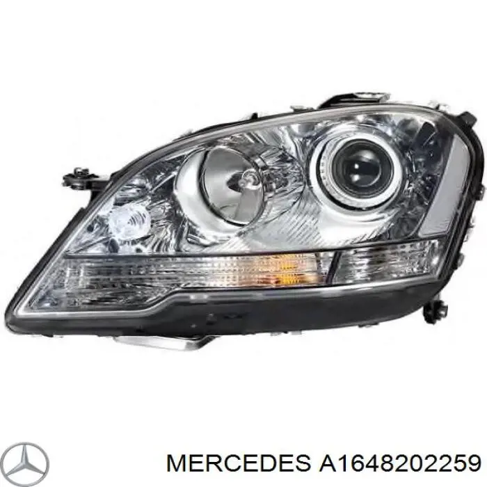 Купити A1648202259 Mercedes Права блок фара