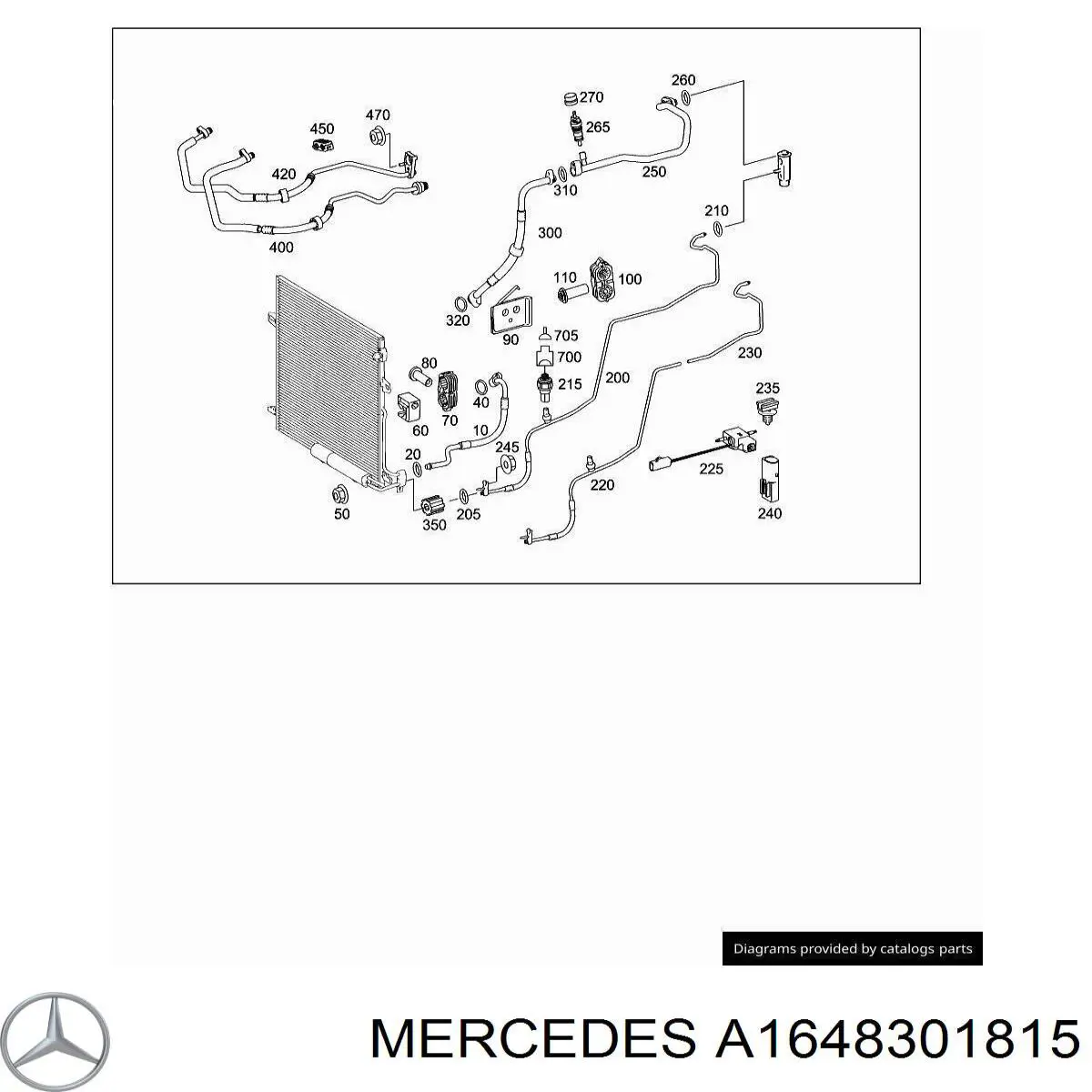  Mercedes A1648301815 ціна, від 777.40 UAH