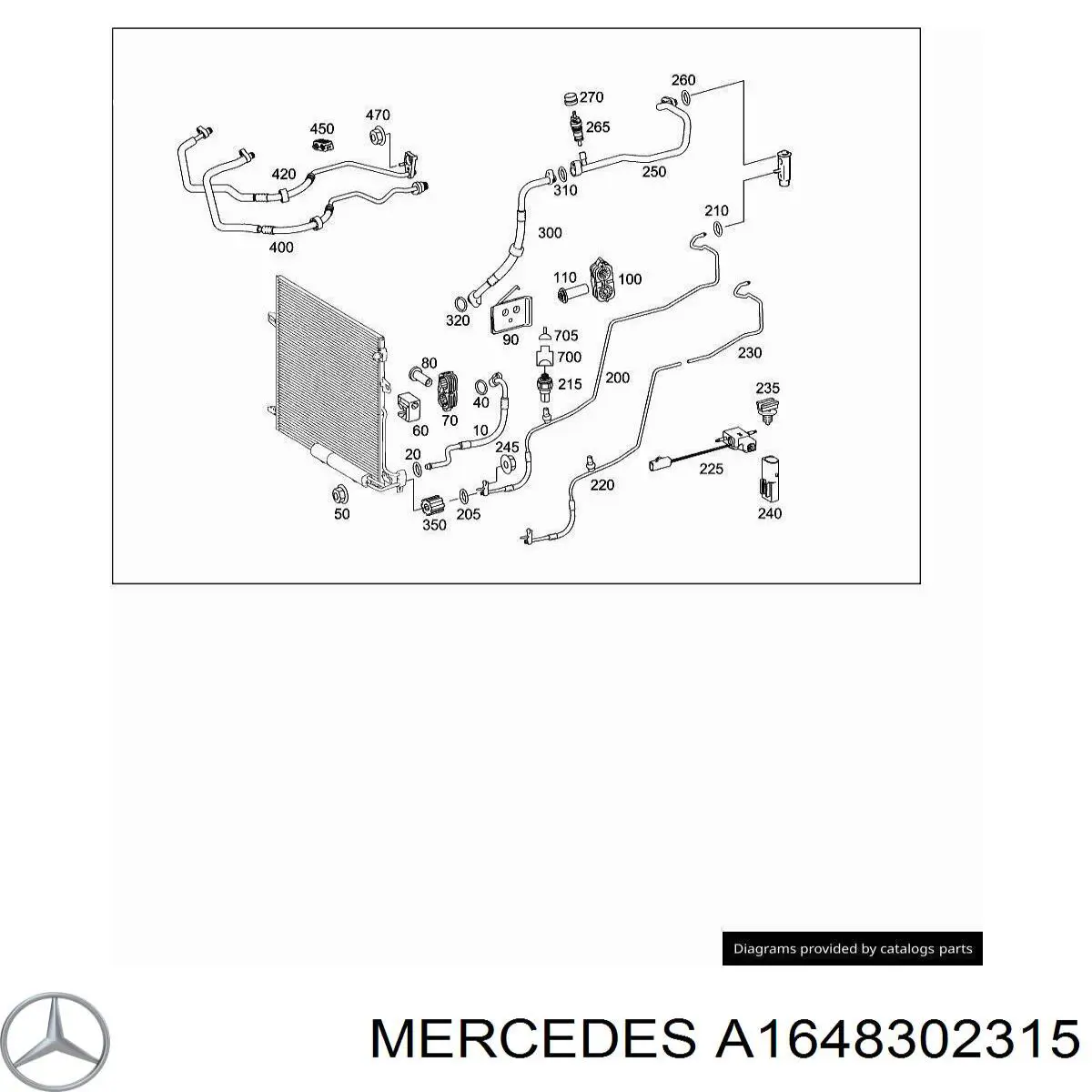  Mercedes A1648302315 ціна, від 14.90 USD
