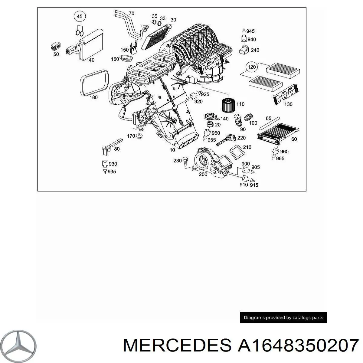 Двигун вентилятора пічки (обігрівача салону) Mercedes A1648350607 ціна, від 60.81 USD