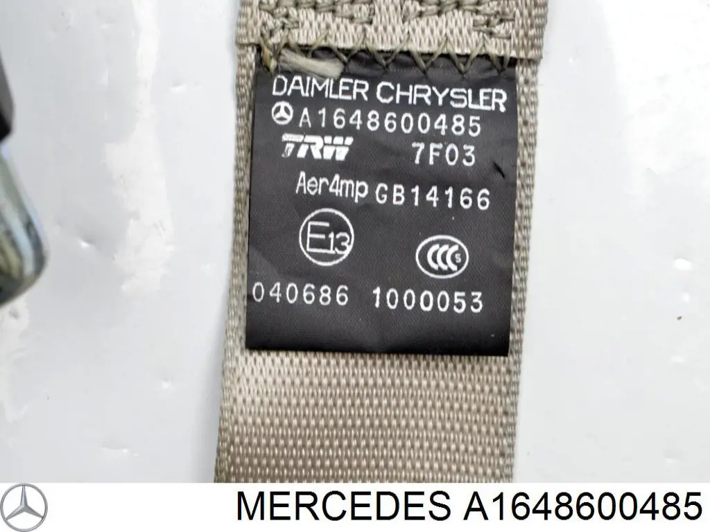 Купити A1648600485 Mercedes Пасок безпеки задній правий