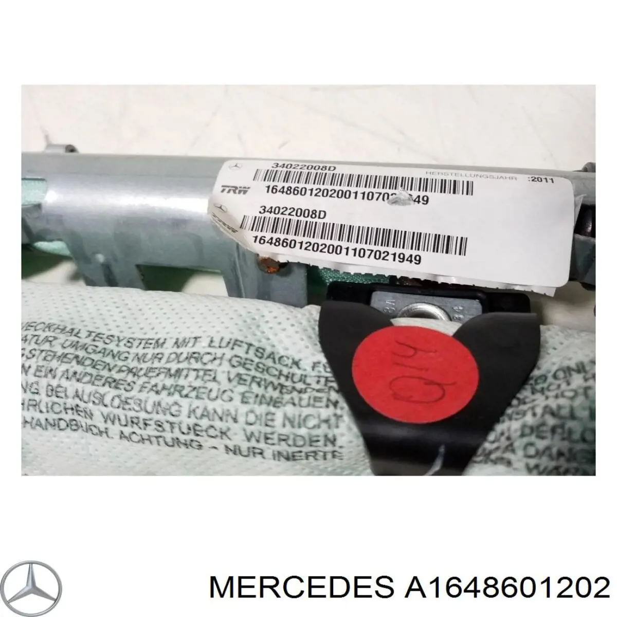Подушка безпеки, збоку права айрбег Mercedes A1648601202 ціна, від 31.04 USD