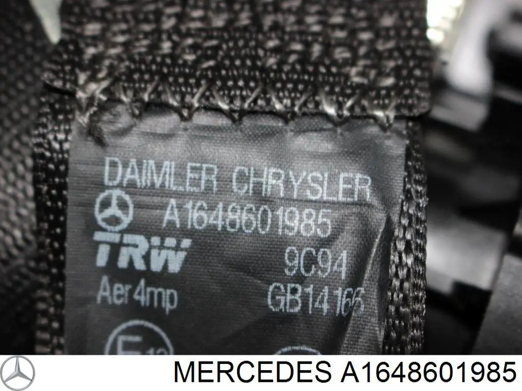 Пасок безпеки задній лівий Mercedes A1648601985 ціна, від 18.90 USD