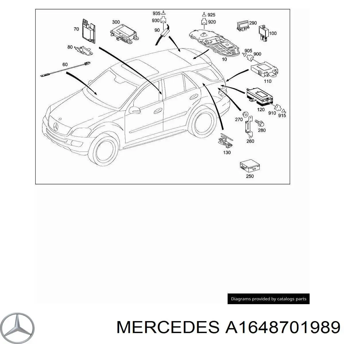 Купити A1648701989 Mercedes 