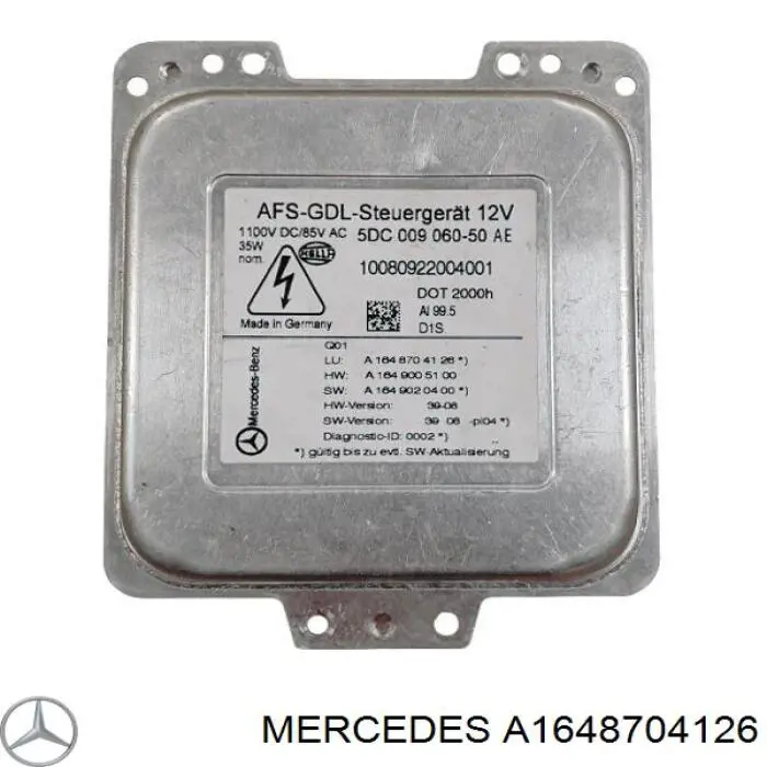 Купити A1648704126 Mercedes Модуль керування (ЕБУ)  адаптивного освітлення правої фари
