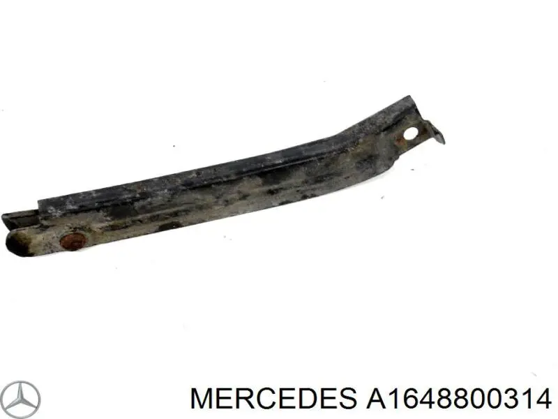 Купити A1648800314 Mercedes Направляюча переднього бампера, ліва