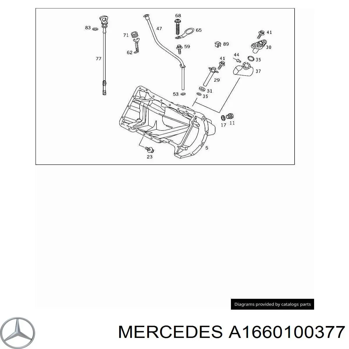A1660100377 Mercedes Направляюча щупа-індикатора рівня масла в двигуні