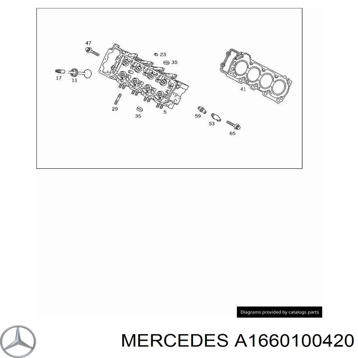 1660100420 Mercedes головка блока циліндрів (гбц)
