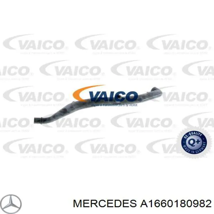 A1660180982 Mercedes патрубок вентиляції картера, масловіддільника