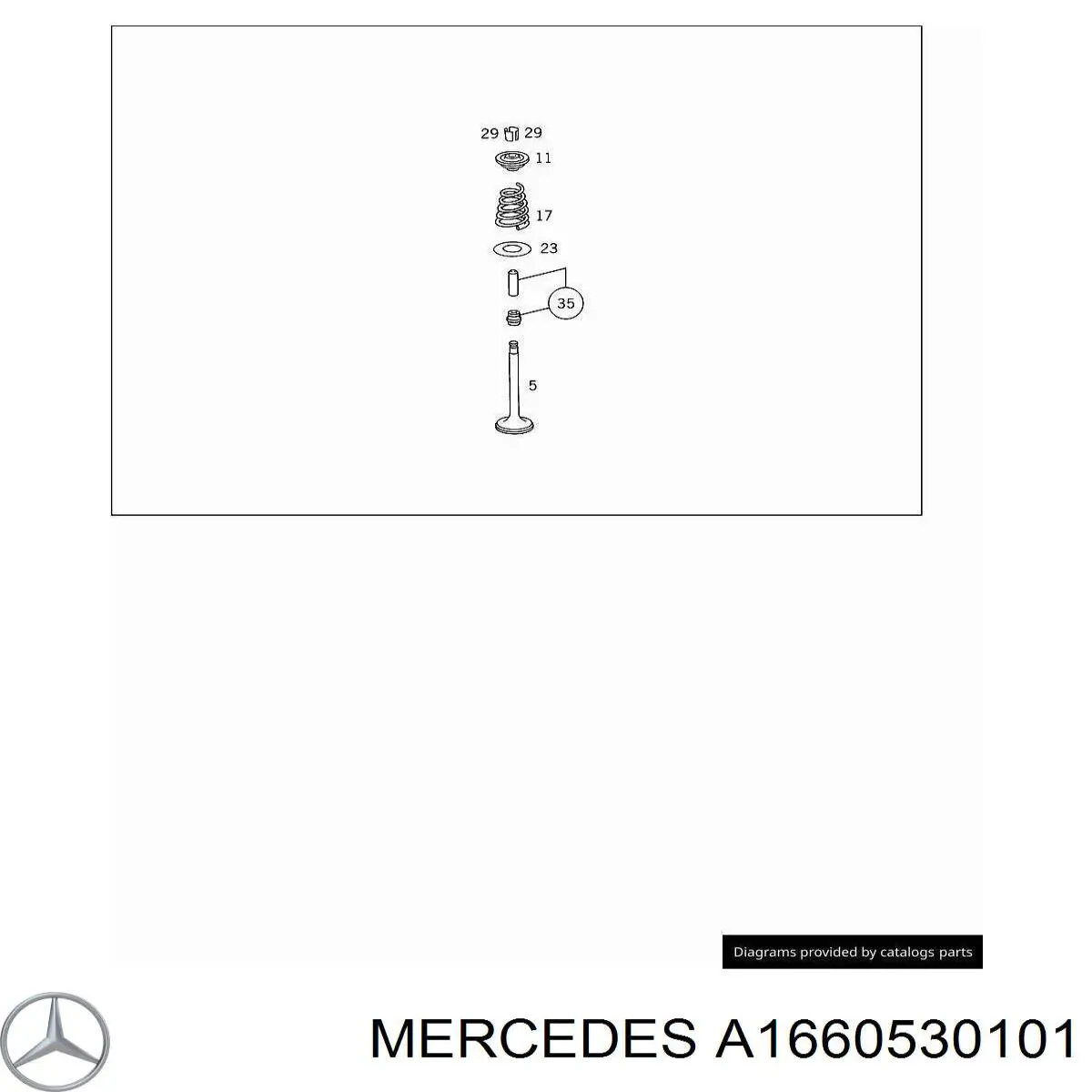 A1660530101 Mercedes клапан впускний