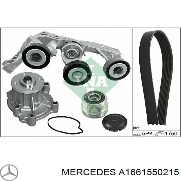 Купити A1661550215 Mercedes Шків генератора