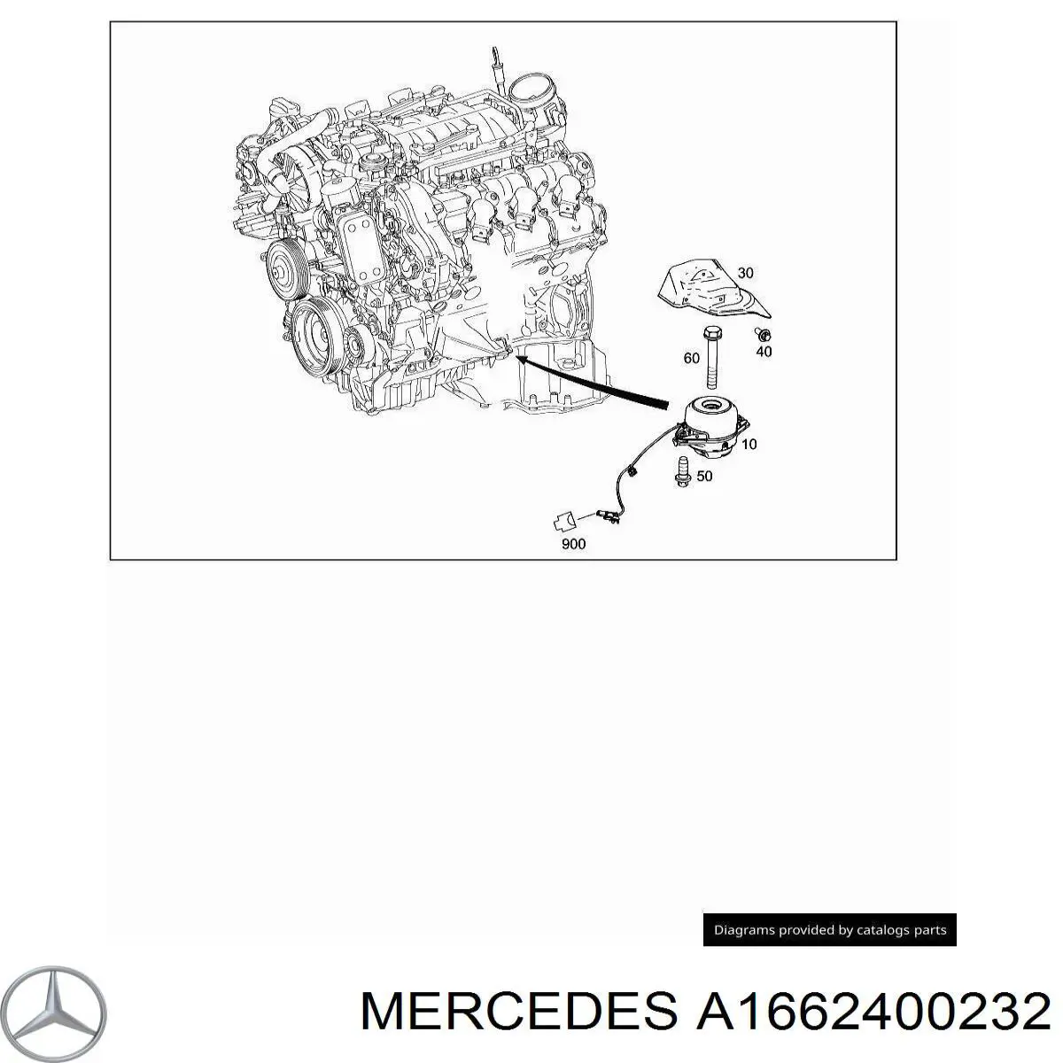 A1662400632 Mercedes Підрамник двигуна