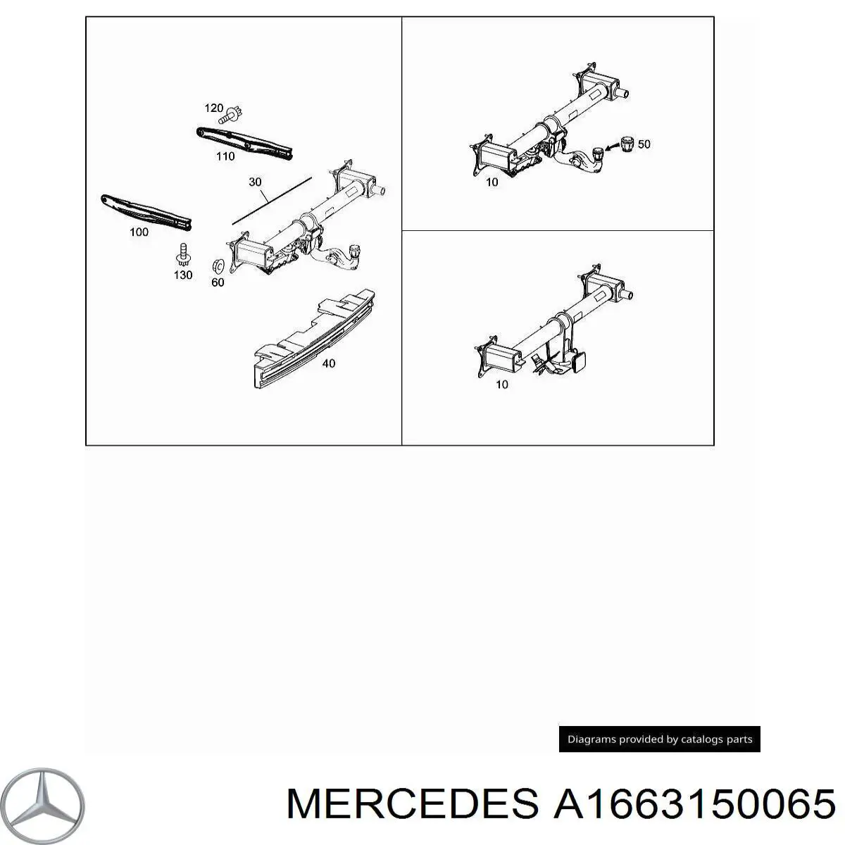 Абсорбер (наповнювач) бампера заднього Mercedes A1663150065 ціна, від 22.80 USD