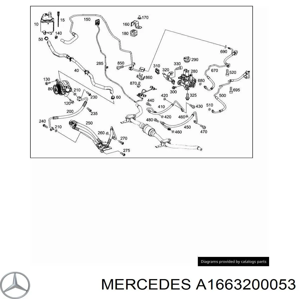  Mercedes A1663201553 ціна, від 50.68 USD