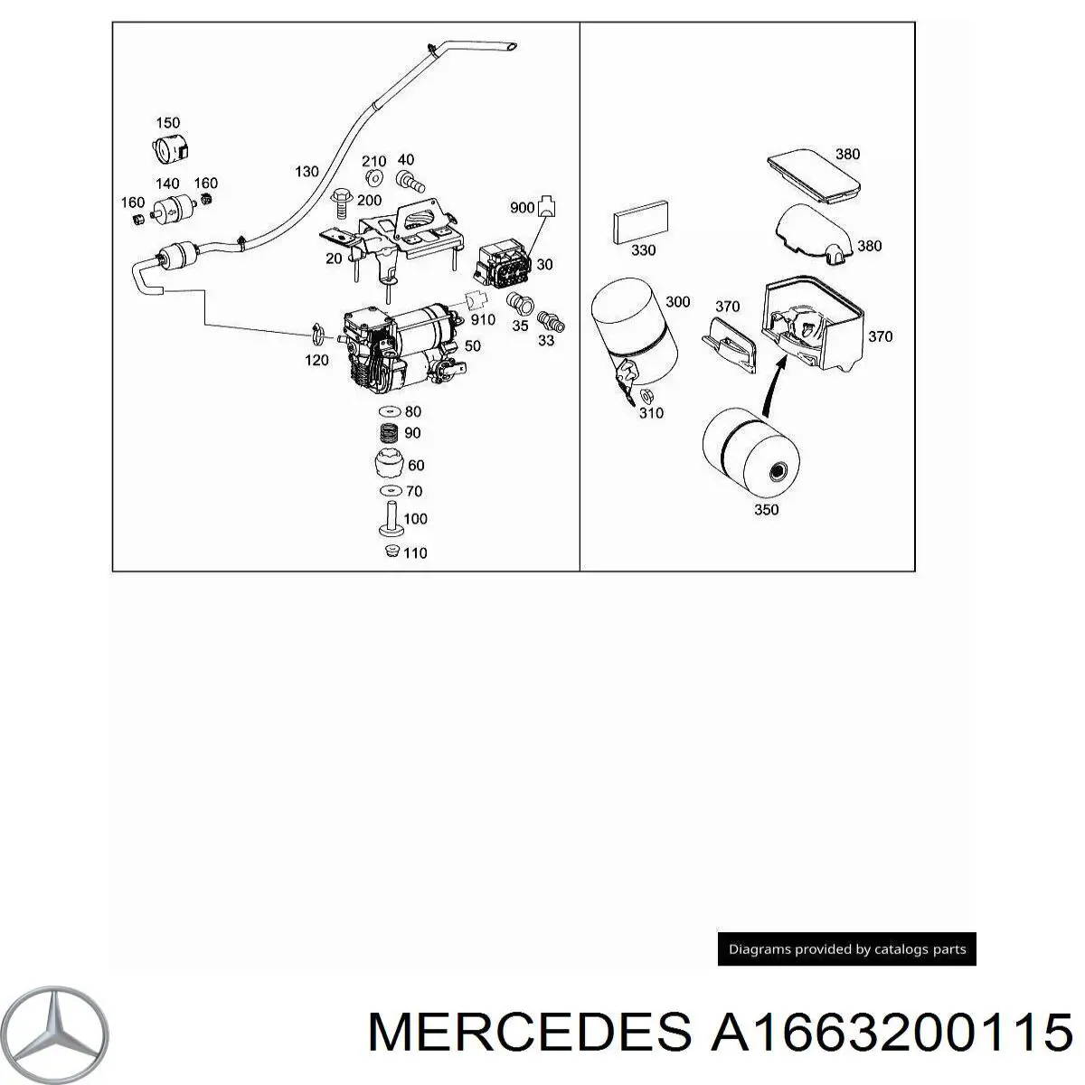  Mercedes A1663200115 ціна, від 31.67 USD