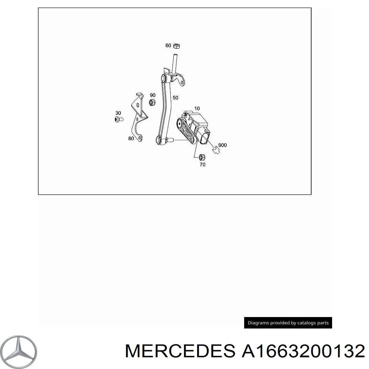 A1663200132 Mercedes Тяга датчика рівня положення кузова, передня ліва