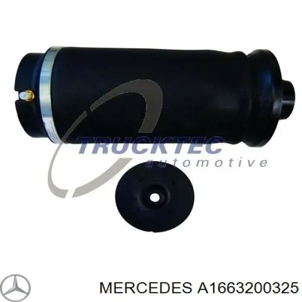 Купити A1663200325 Mercedes Пневмоподушка/Пневморессора моста заднього