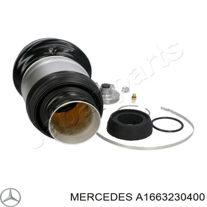 A1663230400 Mercedes Пневмоподушка/Пневморессора моста переднього