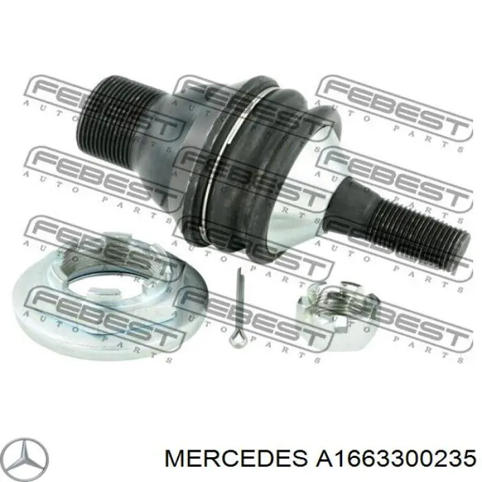 Кульова опора, нижня Mercedes A1663300235 ціна, від 32.96 USD