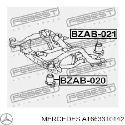 Купити A1663310142 Mercedes Сайлентблок передній балки/підрамника